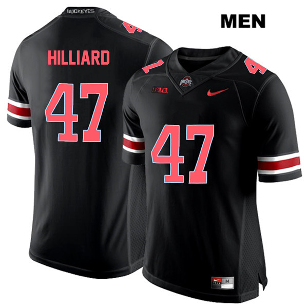 Ohio State Buckeyes Men's Justin Hilliard #47 Red Number Black Authentic Nike College NCAA Stitched Football Jersey IZ19L66PB